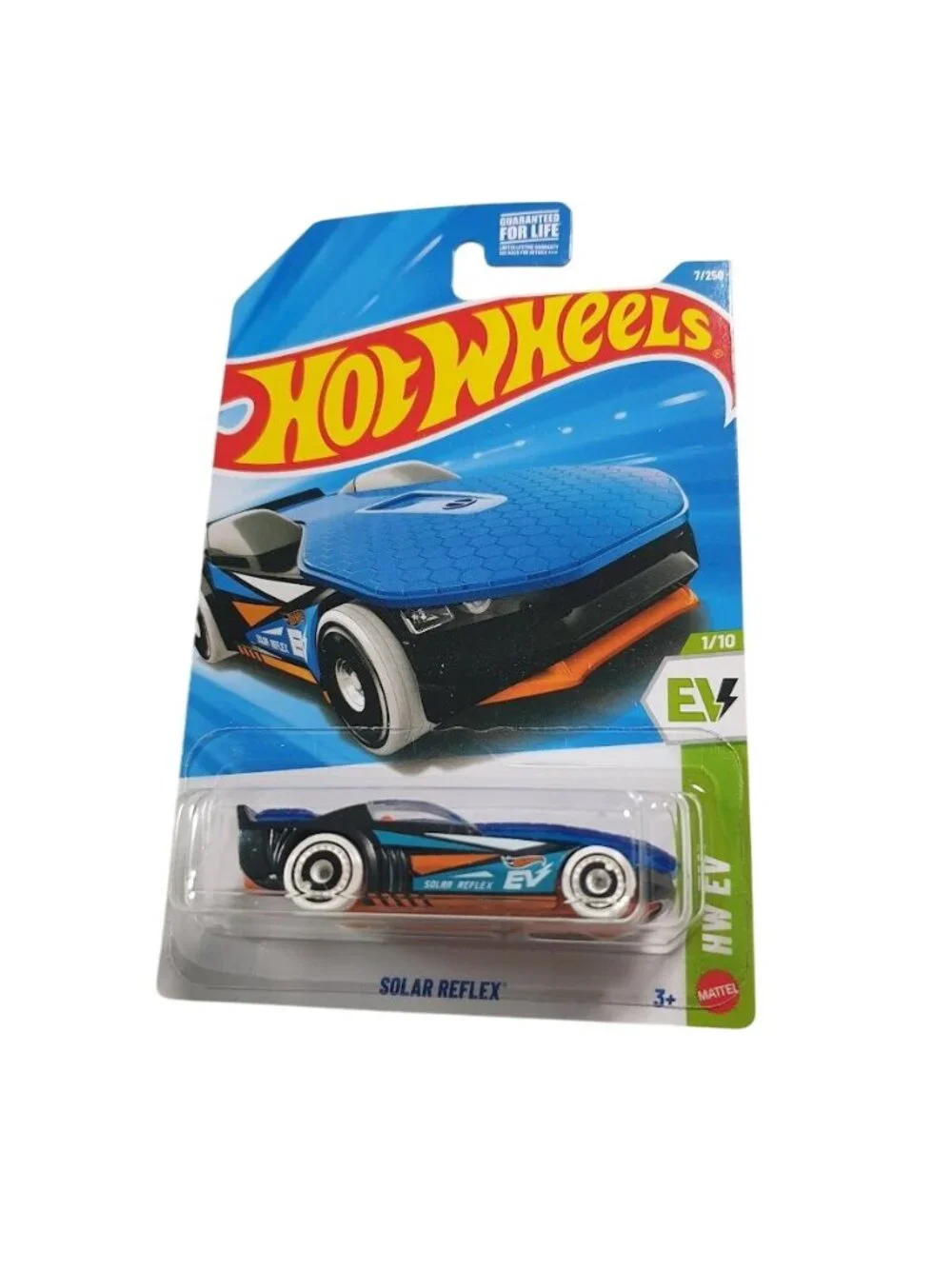 Hot Wheels Solar Reflex HW EV Fully Charged Electric 1/10 Blue Orange 3+ Toy Car